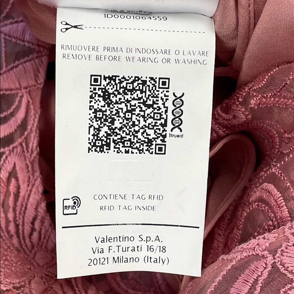 NWT Valentino Garavani Floral Guipure Lace Gown Dusty Rose Pink Maxi Sz 42 - Picture 15 of 16
